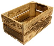 Drevená debnička opalovaná "S" 32x20x14 cm