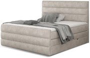 Kontinentálna boxspring posteľ Carmen, béžová 160x200cm (dora 21/ Cand 01)