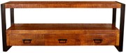 furniture-nabytek.cz - Rustikálny tv stolík z dreva mango 150x60x45