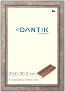 DANTIK rám na obraz 20x30 | ANDRE bronz střední (Sklo Čiré)