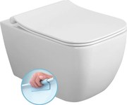 Isvea VEA, závesná WC misa, Rimless, 34,5x52cm, biela, 10VA02004