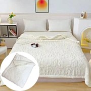 Deka Flower luxury baranková z mikroplyšu biela 150x200cm TiaHome