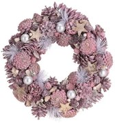 Vianočný veniec Ružová nádhera 34 cm