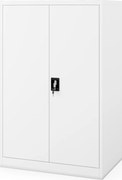 Kovová kancelárska skriňa na dokumenty biela KEVIN D600 900 x 1400 x 600 mm