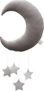 Dekoratívny mesiac šedá so striebrom 26x9x32cm