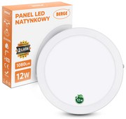 BERGE LED panel kruhový 170x35mm prisadený - 12W - 230V - 860Lm - IP20 - studená