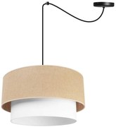 Závesné svietidlo Juta Spider, 1x jutové/biele textilné tienidlo, (výber z 2 farieb konštrukcie)