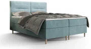 Manželská posteľ  Boxspring 140 cm Saruta (sivomodrá) (s matracom a úložným priestorom). Vlastná spoľahlivá doprava až k Vám domov. 1047352