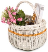 Nákupný kôš prútený bielený Lány VIII.š. 31 x hl. 31 x v. 25/40(cm)