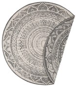 Sivo-krémový vonkajší koberec NORTHRUGS Siruma, ø 140 cm