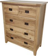 Veľký bielizník - komoda s 5 zásuvkami, 110x53x130 cm