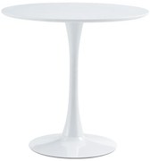 Jedálenský stôl, okrúhly, biela matná, priemer 80 cm, REVENTON NEW