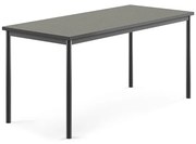 Stôl SONITUS, 1600x700x720 mm, linoleum - tmavošedá, antracit