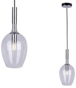 Závesné svietidlo Tango, 1x transparentné sklenené tienidlo, b