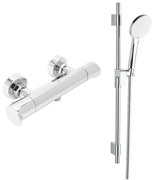 Sprchová batéria SAT Dark so sprchovacím setom 150 mm chróm SATBSDA268CRSET1