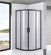 Avignon 6mm Black zakrivený Sprchový kút 70*70 190cm