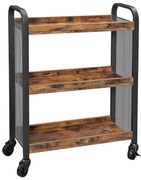 Servírovací stolík MARGE hnedá/čierna