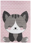 Detský koberec PINKY DE90A Cat ružový