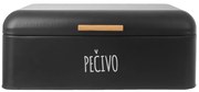 Orion Chlebník černý, velký s nápisem PEČIVO, plechový
