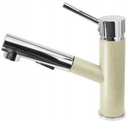 Gamma Cado, stojanková drezová batéria s výsuvnou výlevkou, béžová-chrómová, GMA-BCO-B