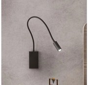 Redo 01-2755 - LED Flexibilná lampička WALLIE LED/3W/230V USB CRI 90 čierna 01-2755