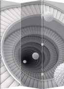Paraván - 3D abstrakcie (126x170 cm)