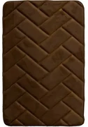 VOPI Kúpeľňová predložka s pamäťovou penou Parketa hnedá, 50 x 80 cm