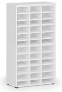 Triediaci regál PRIMO WHITE, 800 x 420 x 1434 mm, 36 priehradok, biely