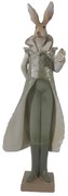 Zelená dekorácia zajačí pán - 11*8*33 cm