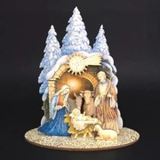 AMADEA Drevený skladací betlehem 3D 20 cm