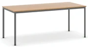 Stôl jedálenský, 1800 x 800 mm, tmavo sivá podnož, buk