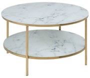 Konferenčný stôl so sklenenou doskou Actona Alisma, ⌀ 80 cm