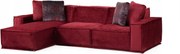 Rohová sedačka Legaletta 8 (bordová) (L)