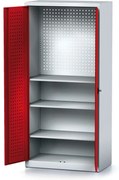 Alfa 3 Policová dielenská skriňa 2-dverová MECHANIC, 3 police, 920 x 500 x 1950 mm, červené dvere
