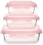 Sklenené dózy na potraviny 3 ks Freska – Premier Housewares