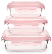Sklenené dózy na potraviny 3 ks Freska – Premier Housewares