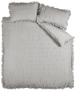 Sivé krepové obliečky na dvojlôžko 200x200 cm Seersucker Frill – Catherine Lansfield