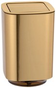 Odpadkový kôš do kúpeľne v zlatej farbe Wenko Auron