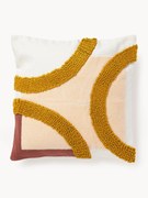 Vyšívaný bavlnený poťah na vankúš s reliéfnou štruktúrou Reza