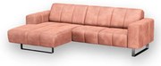 Rohová sedacia súprava PLAZA - OT, Ľavá, lososová (Adore 166 Blossom)
