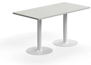 Stôl VERTICUS, 1400x700x720 mm, svetlošedá/biela