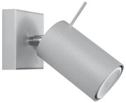 Bodové svietidlo Ring, 1x sivé kovové tienidlo, (možnosť polohovania)