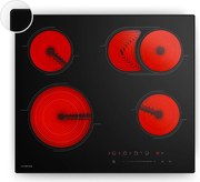 Klarstein Velaire sklokeramická varná doska, elegantná, minimalistická, výkonná, 4 varné zóny, 6700 W, 60 cm