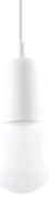 Závesné svietidlo Diego 1, biele telo svietidla