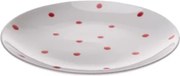 Plytký tanier 26,5 cm, biely s bodkami%