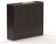 Vysoká skriňa Creator 162,8 x 44,5 x 150,7 cm, biela / wenge