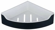 AQUALINE SB209 Samba rohová polica do sprchy, 21,8 x 6,3 x 21,8 cm, čierna