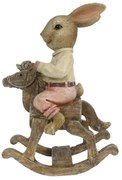 Dekorácie králika na hojdacom koníkovi - 9 * 4 * 13 cm