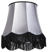 Hodvábny tienidlo čierny so sivou 45 cm - Granny