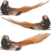 Dekorácia (3 ks) Vtáčiky na klipe%